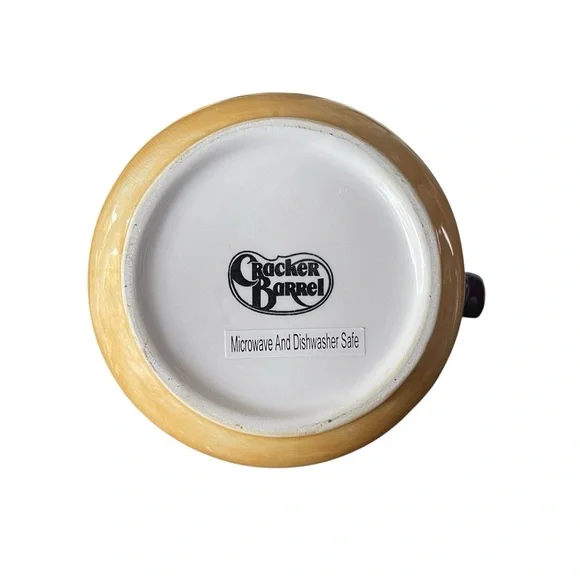 Cracker Barrel Rooster Pitcher Blue Handle Farmhouse Kitchen Decor Cottagecore - Picture 4 of 6